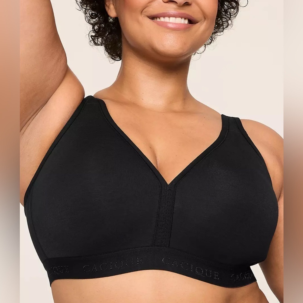Cacique Cotton Lightly Lined Wireless Bra